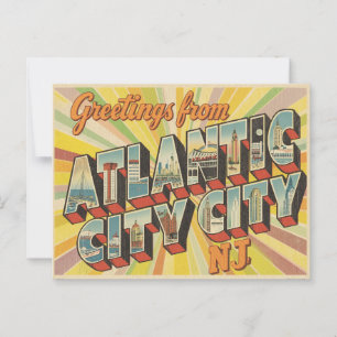  "Groeten uit Atlantic City, NJ" Briefkaart