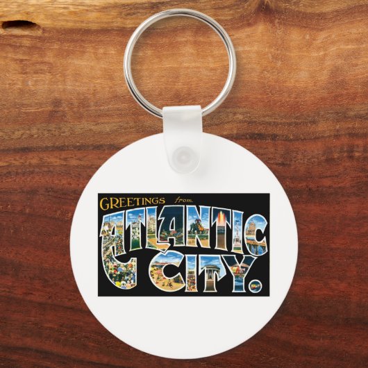 Groeten uit Atlantic City Sleutelhanger (Voorkant)