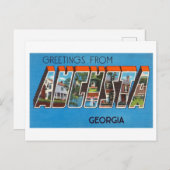  groeten uit Augusta, Georgia Briefkaart (Voorkant / Achterkant)