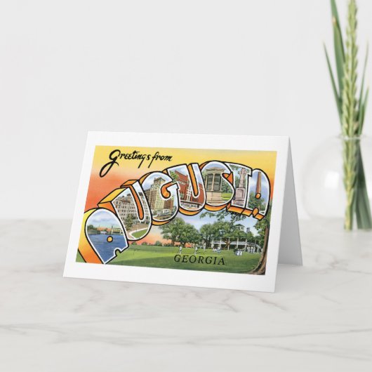Groeten uit Augusta, Georgië Kaart (Voorkant)