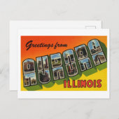  groeten uit Aurora, Illinois Briefkaart (Voorkant / Achterkant)