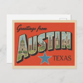 "Groeten uit Austin, Texas" Briefkaart (Voorkant / Achterkant)