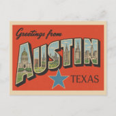  "Groeten uit Austin, Texas" Briefkaart (Voorkant)