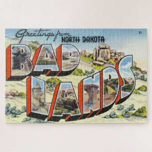 groeten uit Badlands North Dakota Poste Legpuzzel