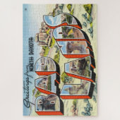 groeten uit Badlands North Dakota Poste Legpuzzel (Verticaal)