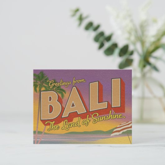 Groeten uit Bali Briefkaart (Staand voorkant)