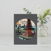 Groeten uit Bali Teken Folie Feestdagen Briefkaart (Staand Voorkant)