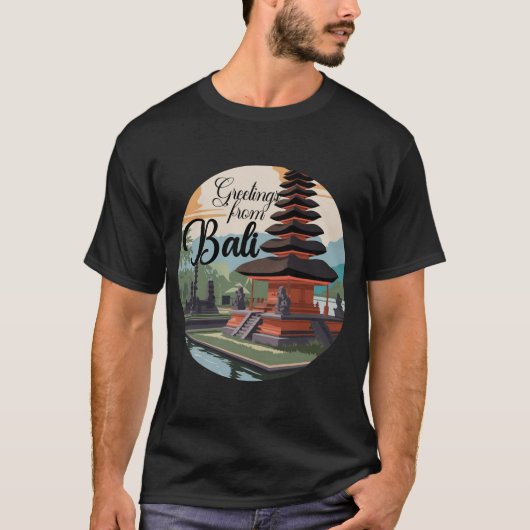 Groeten uit Bali Teken T-shirt (Voorkant)