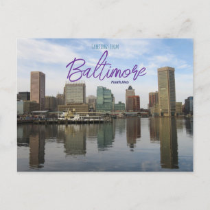 Groeten uit Baltimore Maryland Ansichtkaart Briefkaart