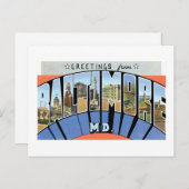 Groeten uit Baltimore, Maryland. Briefkaart (Voorkant / Achterkant)