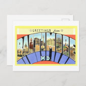  groeten uit Baltimore, Maryland Briefkaart (Voorkant / Achterkant)