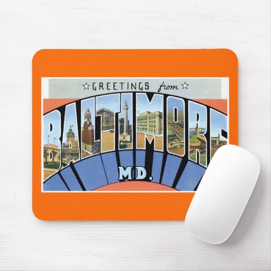 Groeten uit Baltimore, Maryland. Muismat (Met muis)