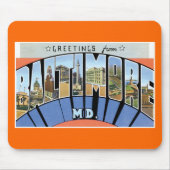Groeten uit Baltimore, Maryland. Muismat (Voorkant)