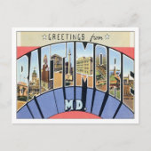 Groeten uit Baltimore Maryland USA Briefkaart (Voorkant)