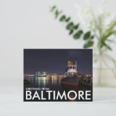 Groeten uit Baltimore, Maryland, Verenigde Staten Briefkaart (Staand voorkant)