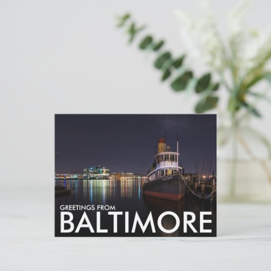 Groeten uit Baltimore, Maryland, Verenigde Staten Briefkaart (Staand voorkant)