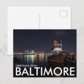 Groeten uit Baltimore, Maryland, Verenigde Staten Briefkaart (Voorkant / Achterkant)