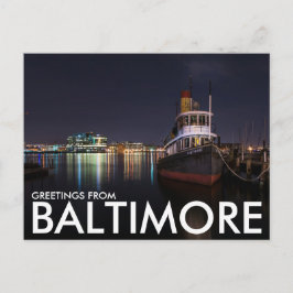 Groeten uit Baltimore, Maryland, Verenigde Staten Briefkaart