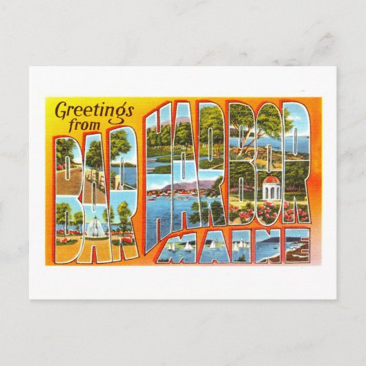  groeten uit Bar Harbor, Maine, Briefkaart (Voorkant)