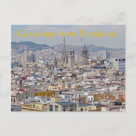 Groeten uit Barcelona! Briefkaart (Voorkant)