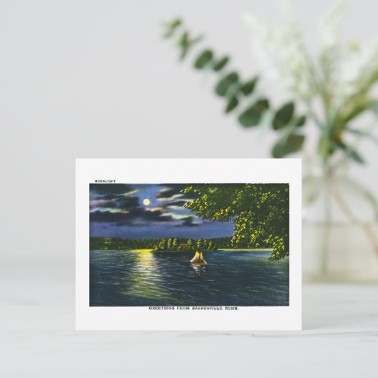 Groeten uit Barnesville, Minnesota - Moonlight Briefkaart (Staand voorkant)