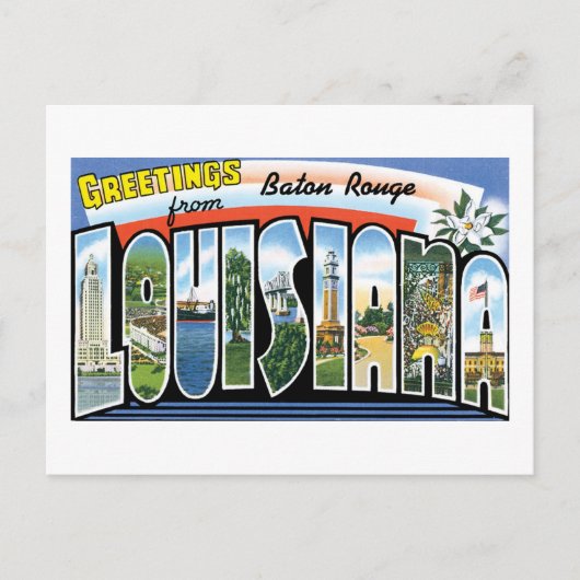 Groeten uit Baton Rouge, Louisiana Briefkaart (Voorkant)