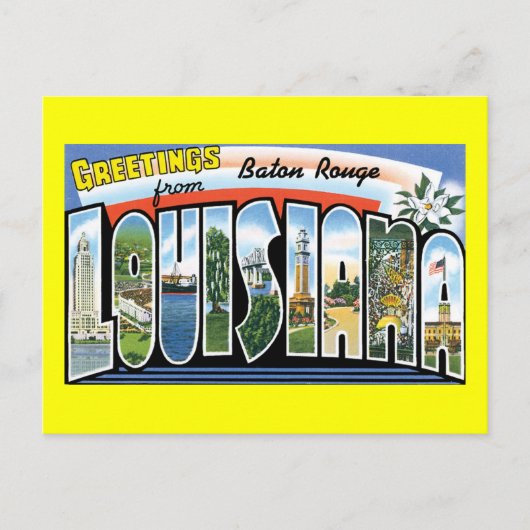 Groeten uit Baton Rouge, Louisiana Briefkaart (Voorkant)