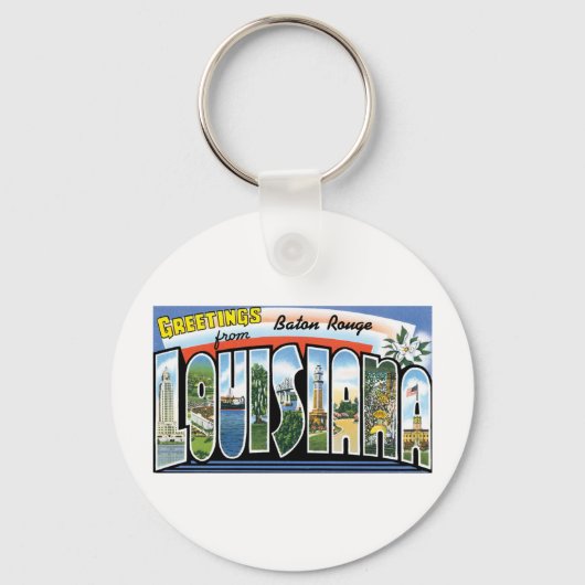 Groeten uit Baton Rouge, Louisiana Sleutelhanger (Voorkant)