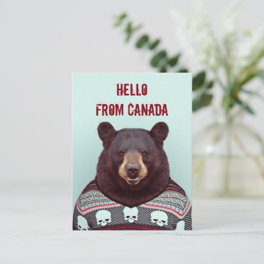 Groeten uit Beer Briefkaart (Staand voorkant)