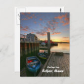 Groeten uit Belfast, Maine. Briefkaart (Voorkant / Achterkant)