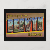 Groeten uit Berwyn Illinois Briefkaart (Voorkant)
