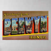 Groeten uit Berwyn Illinois Poster (Voorkant)