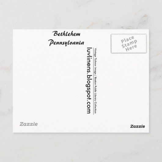 Groeten uit Bethlehem Briefkaart (Achterkant)