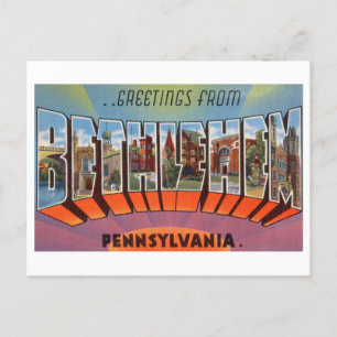  groeten uit Bethlehem, Pennsylvania Briefkaart