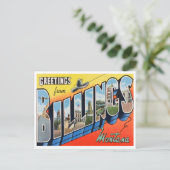 Groeten uit Billings, Montana Vintage Travel Briefkaart (Staand voorkant)