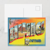 Groeten uit Billings, Montana Vintage Travel Briefkaart (Voorkant / Achterkant)