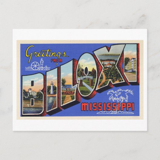  groeten uit Biloxi, Mississippi Briefkaart (Voorkant)