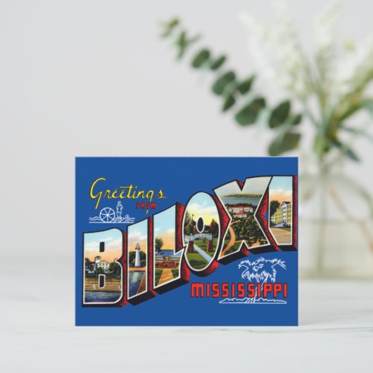  groeten uit Biloxi , Mississippi , reizen Briefkaart (Staand voorkant)
