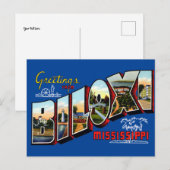  groeten uit Biloxi , Mississippi , reizen Briefkaart (Voorkant / Achterkant)
