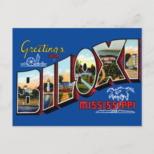  groeten uit Biloxi , Mississippi , reizen Briefkaart (Voorkant)