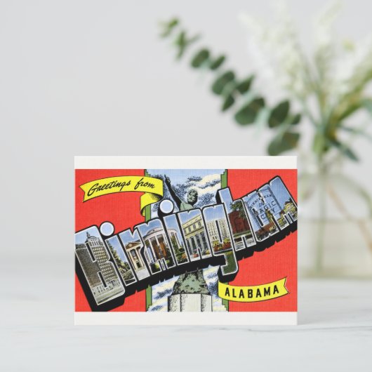 Groeten uit Birmingham, AL Briefkaart (Staand voorkant)