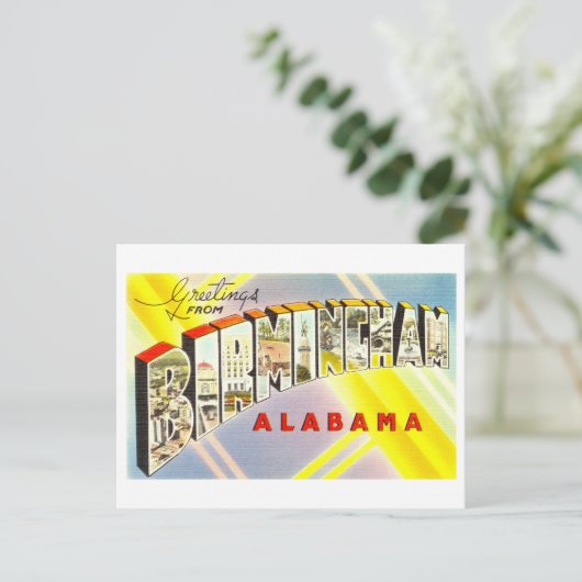  groeten uit Birmingham, Alabama Briefkaart (Staand voorkant)