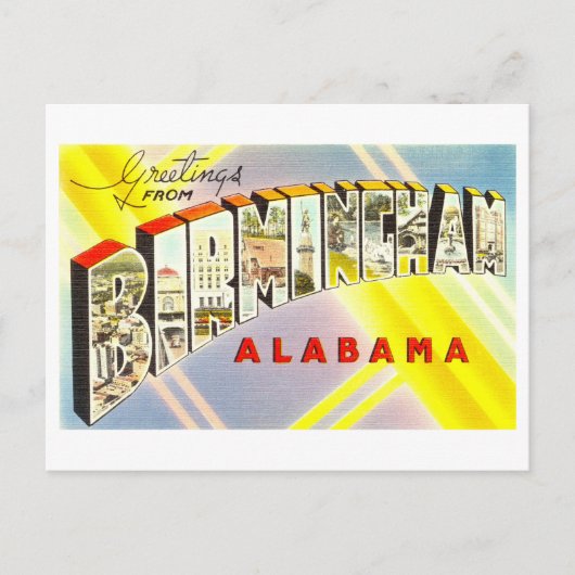  groeten uit Birmingham, Alabama Briefkaart (Voorkant)
