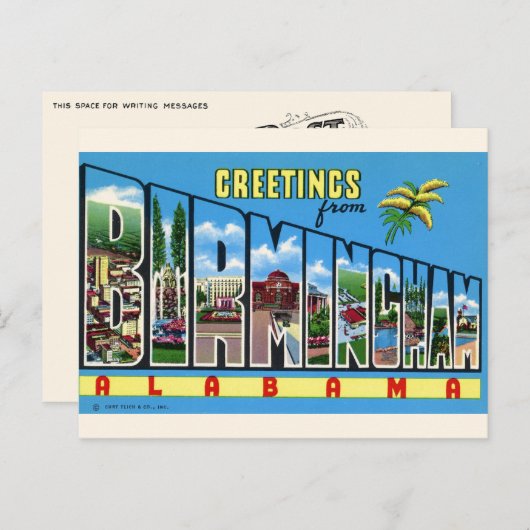 Groeten uit Birmingham Briefkaart (Voorkant / Achterkant)