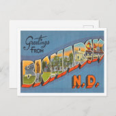 Groeten uit Bismarch, North Dakota Travel Briefkaart (Voorkant / Achterkant)