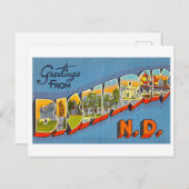  groeten uit Bismarck, North Dakota Briefkaart (Voorkant / Achterkant)