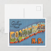 Groeten uit Bismarck, North Dakota Travel Briefkaart (Voorkant / Achterkant)