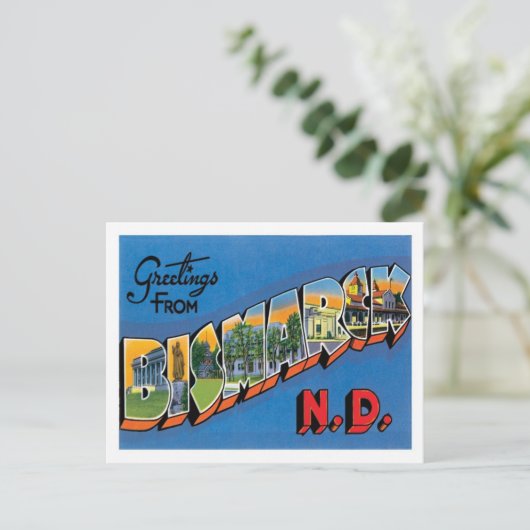 Groeten uit Bismarck North Dakota US City Briefkaart (Staand voorkant)