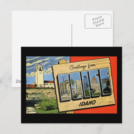 Groeten uit Boise Idaho Briefkaart (Voorkant / Achterkant)