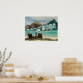Groeten uit Bora Bora vintage kaart Poster (Keuken)